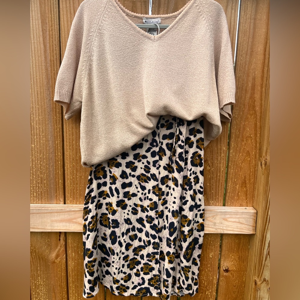 Leopard MIDI Wrap Skirt